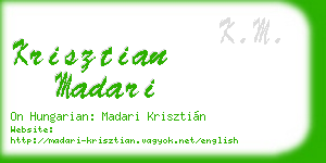 krisztian madari business card